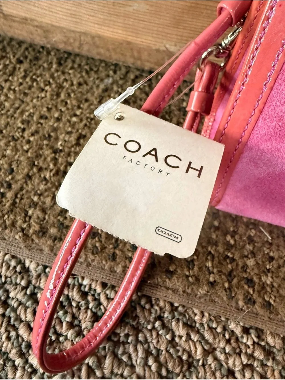 Coach 2004 Suede Framed kisslock clutch